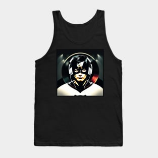 Unleash the Power: Superhero Soundscape Vinyl Record Artwork V Tank Top